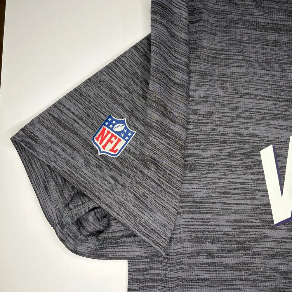 2 PACK!! Nike Men’s NFL Minnesota Vikings Short Sleeve Tees - Gray & Heather